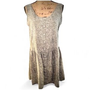 Hunters Run Black and Tan Leopard Print Mini Dress Women’s Size Medium